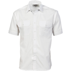 DNC Workwear Mens  Polyester Cotton Work Shirt Short Sleeve Business Casual 3211