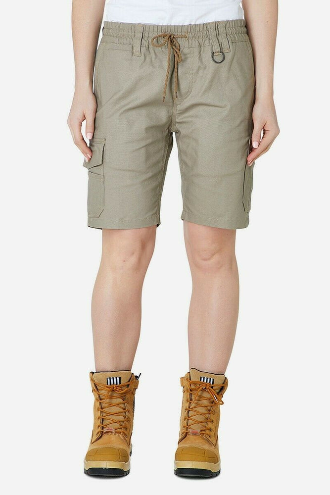 Womens Elwood Elastic Utility Shorts Cargo Phone Pocket Work Tough Comfy EWD602