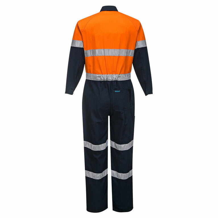 Portwest Mens Regular Weight Coverall Taped Reflective Overalls Cotton MA931