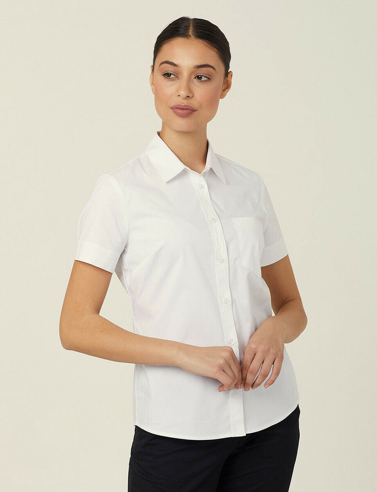 NNT Women Avignon Short Sleeve Slim Shirt Casual Comfortable Business CATUK8