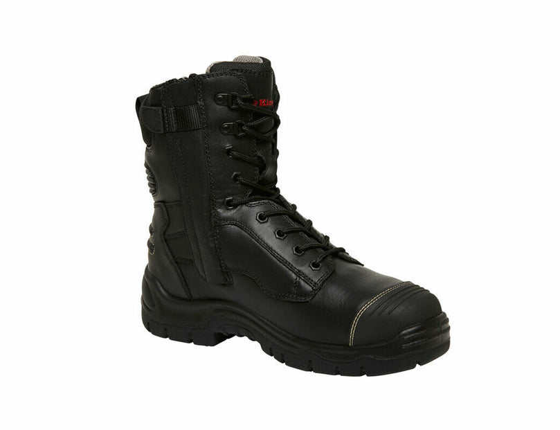 KingGee Mens Phoenix 8Z High Side Zip Boots Work Safety Tough Toe Comfy K27850