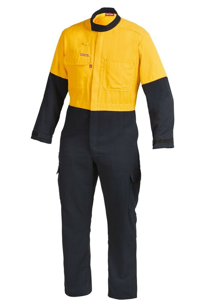 Mens Hard Yakka Protect Hi-Vis 2 Tone Tecasafe Plus Coverall Safety FR Y00302