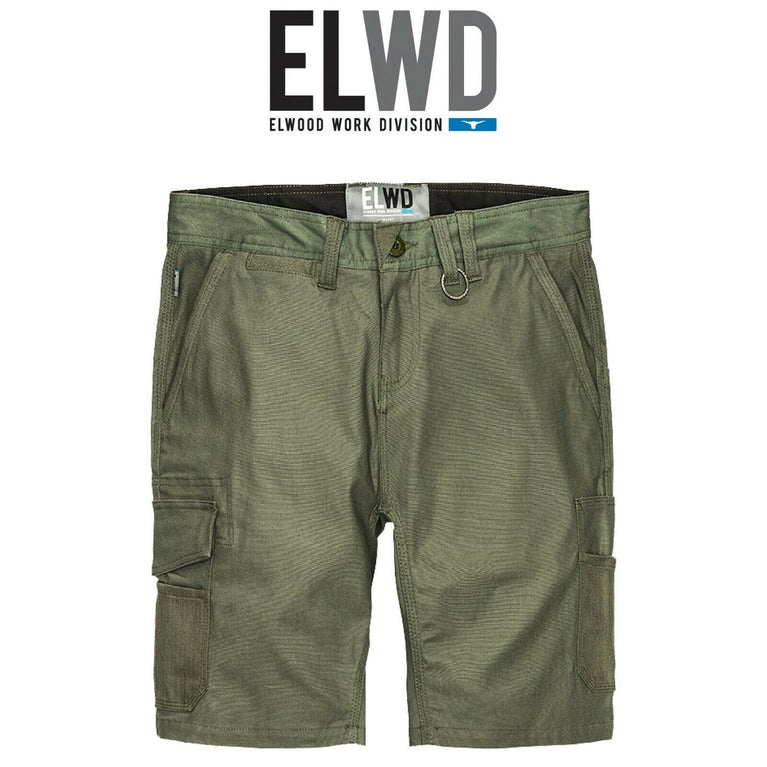 Womens Elwood Utility Shorts Cargo Phone Pocket Work Stretch Tough Tradie EWD601