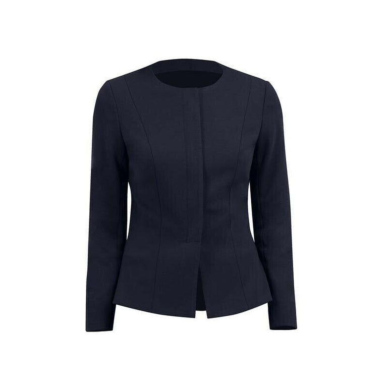 NNT Womens Formal Ponte Jacket Collarless Concealed t Zip  Business Coat CAT1E3