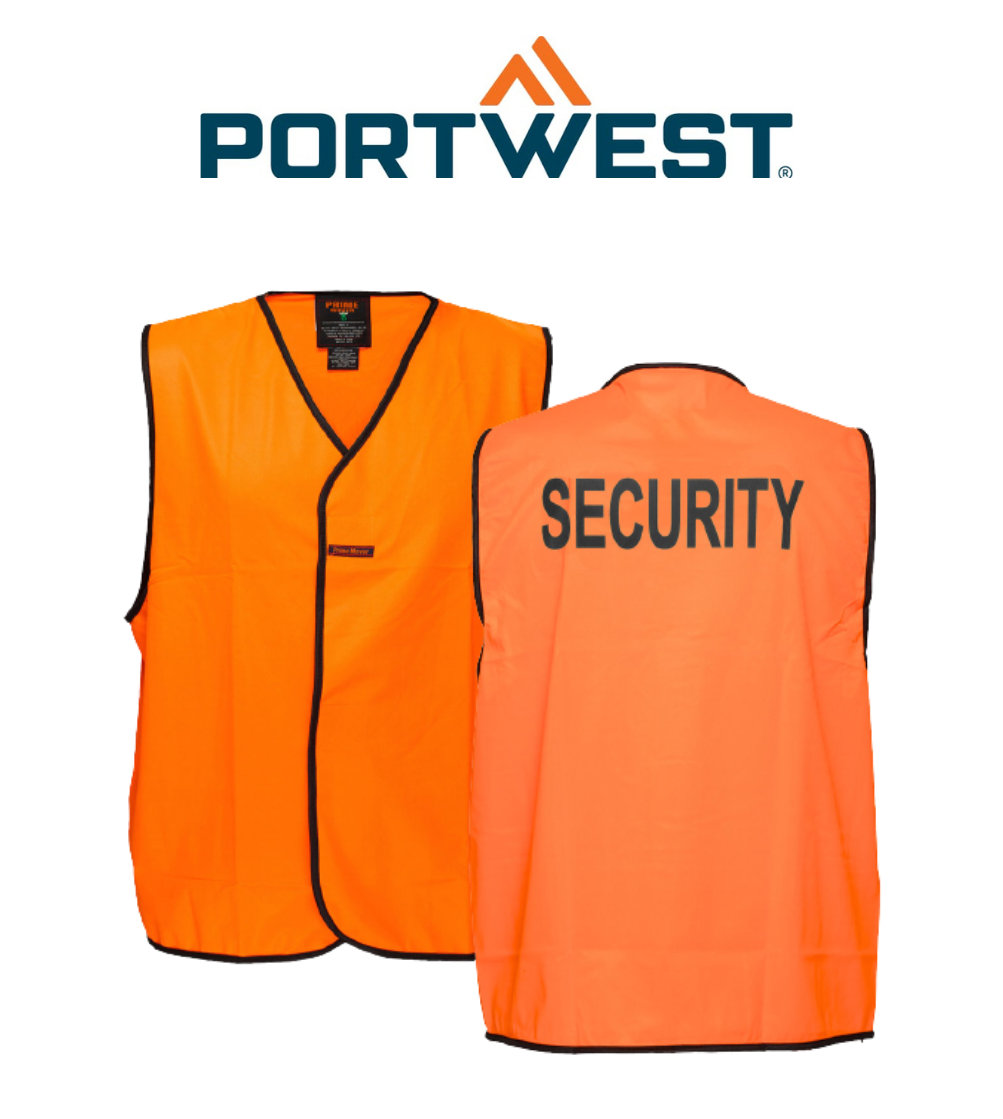 Portwest Security Hi-Vis Vest Class D Reflective Tape Work Safety MV122