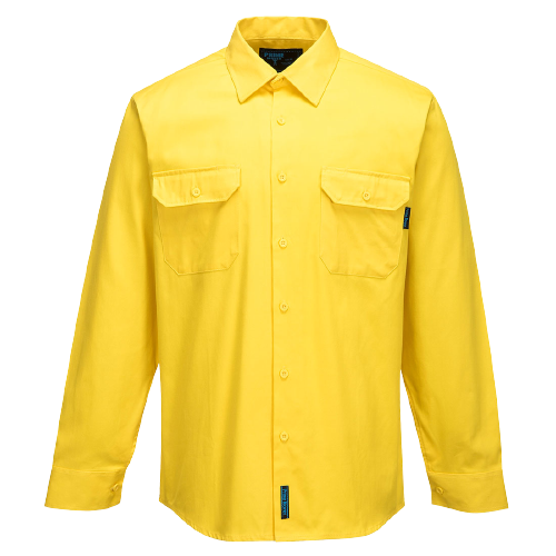 Portwest Hi-Vis Regular Weight Long Sleeve Shirt Breathable Polo Shirt MS988