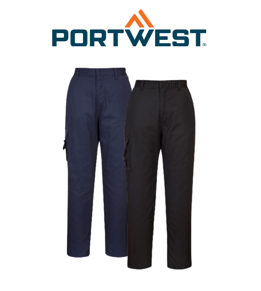 Portwest Ladies Combat Pants Comfortable 5 Pockets Straight Pant C099