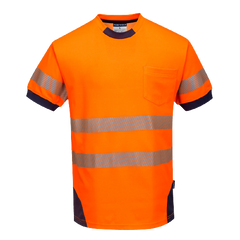 Portwest PW3 Hi-Vis T-Shirt S/S 2 Tone Reflective Short Sleeve Work Safety T183