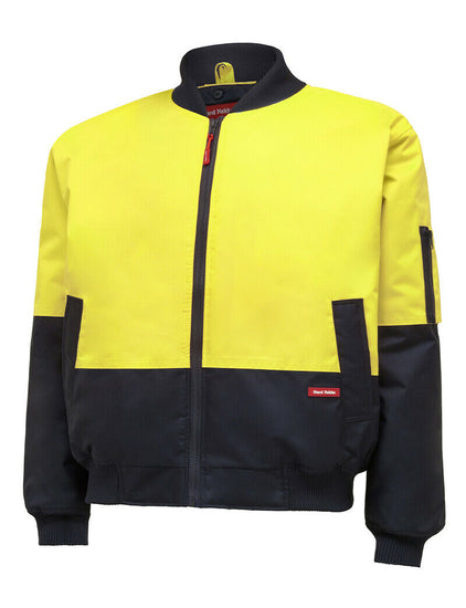 Hard Yakka Bomber Jacket Core Hi-Vis 2 Tone Work Quilted Waterproof Y06670