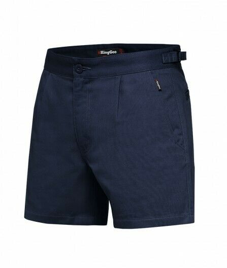 KingGee Drill Utility Shorts Adjustable Welt Pockets Cotton Work K07010