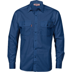 DNC Workwear Mens Polyester Cotton Work Shirt Long Sleeve Business Casual 3212