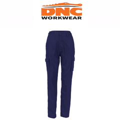 DNC Workwear Ladies Cotton Drill Cargo Pants Pants Tough Work Casual 3322