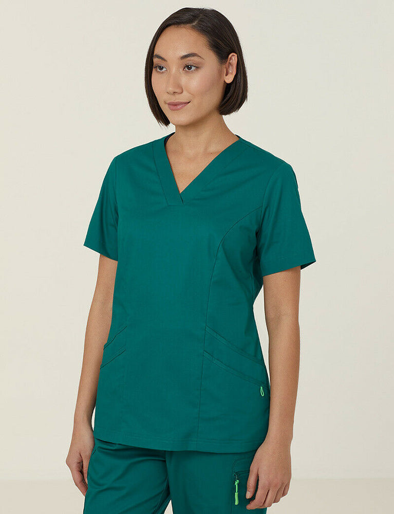 NNT Uniform Womens Next Gen Antibacterial Florence Scrub Top V Neck Nurse CATULM