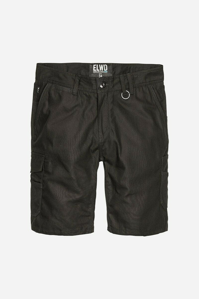 Mens Elwood Work Utility Shorts Canvas Cargo Phone Pocket Tough Tradie EWD201