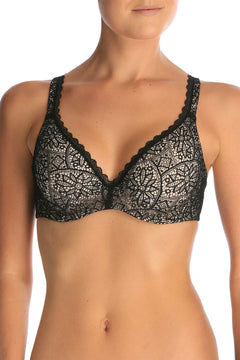 Womens Berlei Barely There Lace Bra Soft Stretch Contour Black Ivory Padded YYTP
