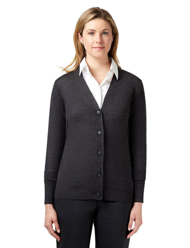 NNT Womens Pure Wool Long Length Business Cardigan Wide Neck Body Warmer CAT5B3