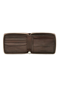 Hard Yakka Leather Zip Wallet RFID Secure Card Slots Inner Slip Pockets Y22378