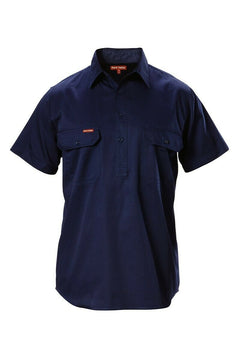 Hard Yakka Short Sleeve Closed Front Cotton Shirt Y07540