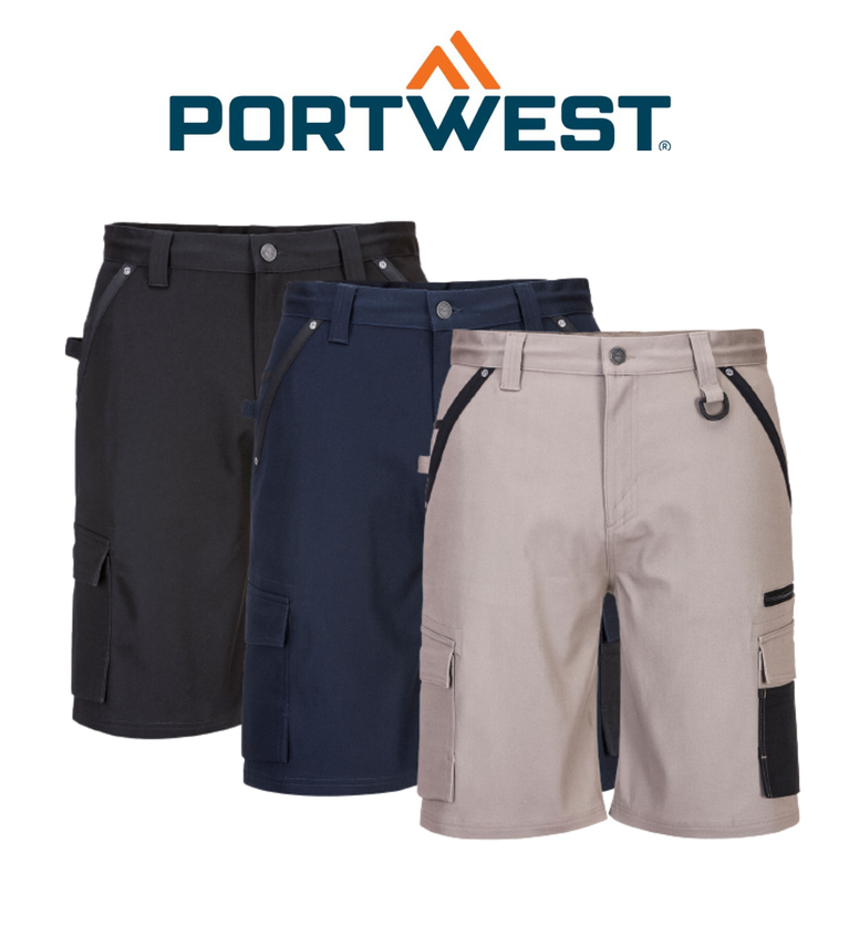 Portwest Slim Fit Stretch Shorts Comfortable 10 Pockets Shorts MP706