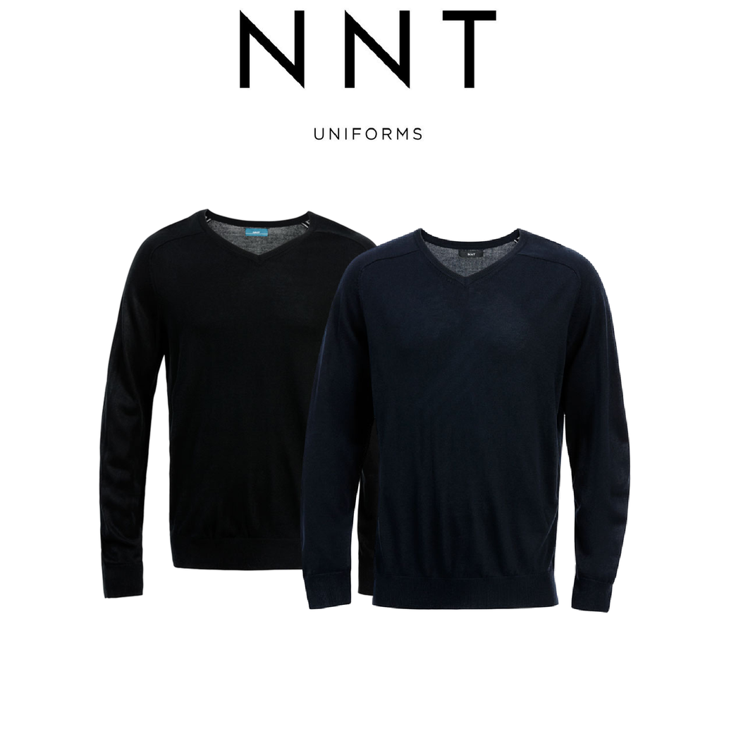 NNT Mens Warm Knit Sweater V-Neck Winter Warm Comfort Long Sleeve CATE33