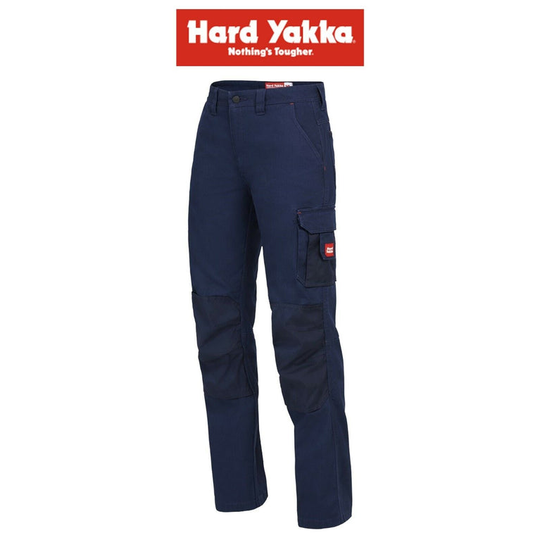 Hard Yakka Womens Legends Work Tough Pants Cargo Panama Weave Cotton Y08079