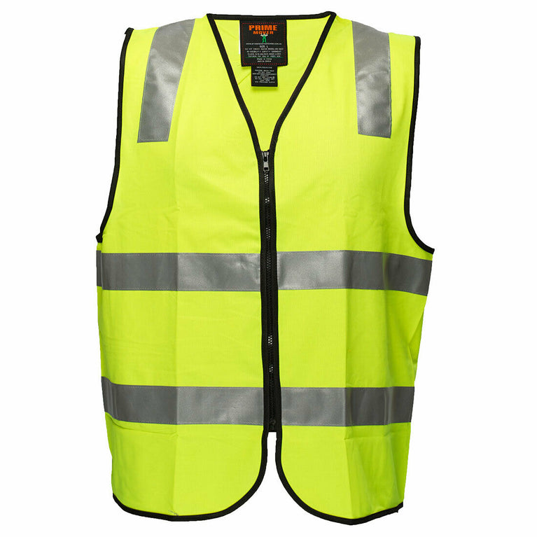 Portwest Mens Day or Night Safety Vest Taped Lightweight Reflective Safety MZ102