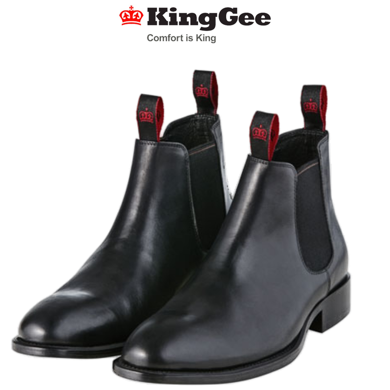 KingGee Mens Urban Boots Handmade Full Grain Leather Water Resistant Work K22500