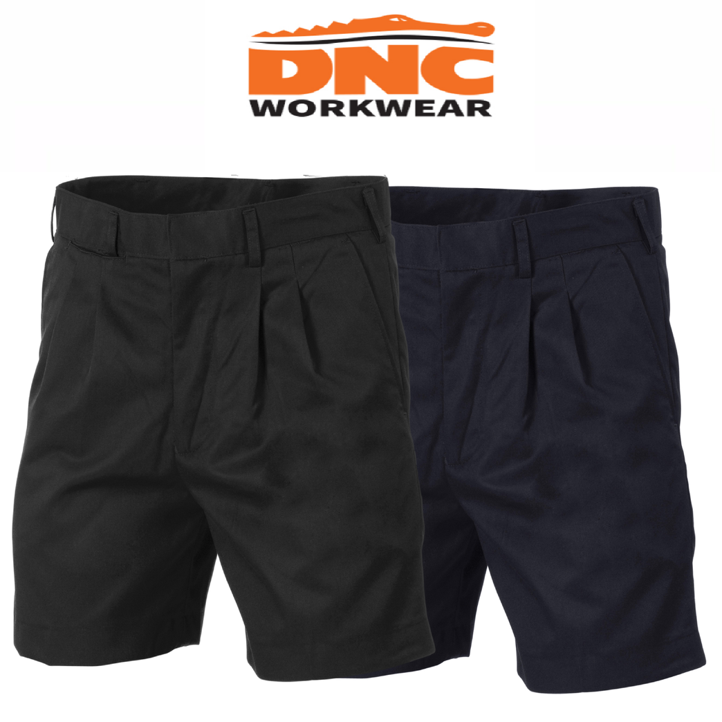 DNC Workwear Men Pleat Front Permanent Press Shorts Tough Summer Short Work 4501