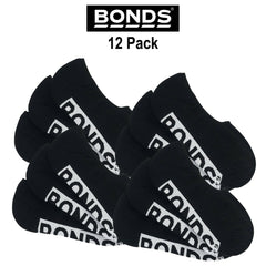 Mens Bonds Socks Footlet Logo Low Cut 12 Pack SYAT3N Sport Sneaker Cushioned