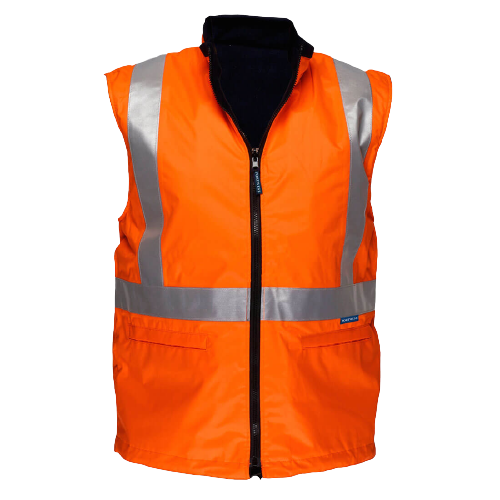 Portwest Cross Back Polar Fleece Reversible Vest Refective Safety MX214