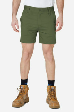 Mens Elwood Work Basic Shorts Stretch Twill Reinforced Pockets Tradie EWD202