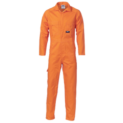 DNC Workwear Mens Cotton Drill Coverall Hi Vis Work Safety Flame Retardant 3101