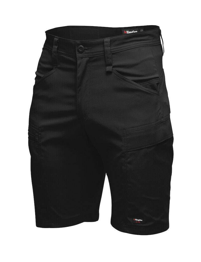 KingGee Mens KingGee Drycool Shorts Stretch Ripstop Cargo Light Work K17013