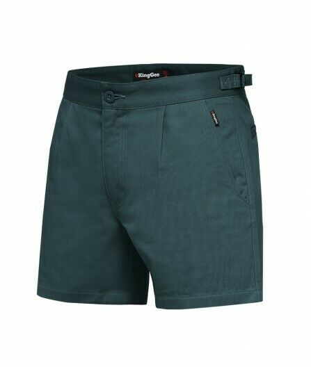 KingGee Drill Utility Shorts Adjustable Welt Pockets Cotton Work K07010