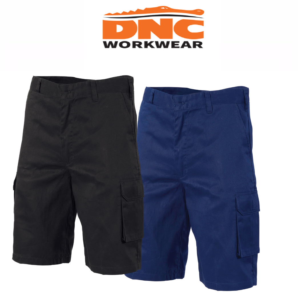 DNC Workwear Mens Lightweight Cool Breeze Cotton Cargo Shorts Work Pants 3304