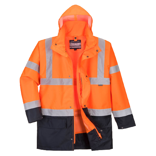 Portwest Essential 5-in-1 Two-Tone Jacket Reflective Taped Work Safety S766