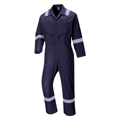 Portwest Iona Cotton Coverall Lightweight Reflective Taped Work Safety C814