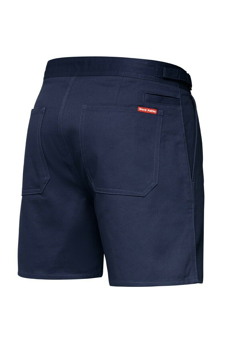 Hard Yakka Drill Short Side Tab Shorts Cotton Work Tough Trade Comfy Y05340