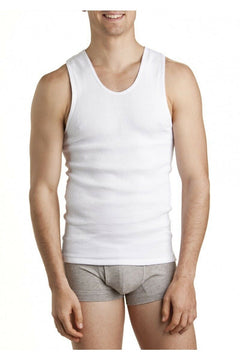 Mens Bonds Chesty Singlets 2 PACK Muscle Tank Top White Work Tough Shirt M7WL