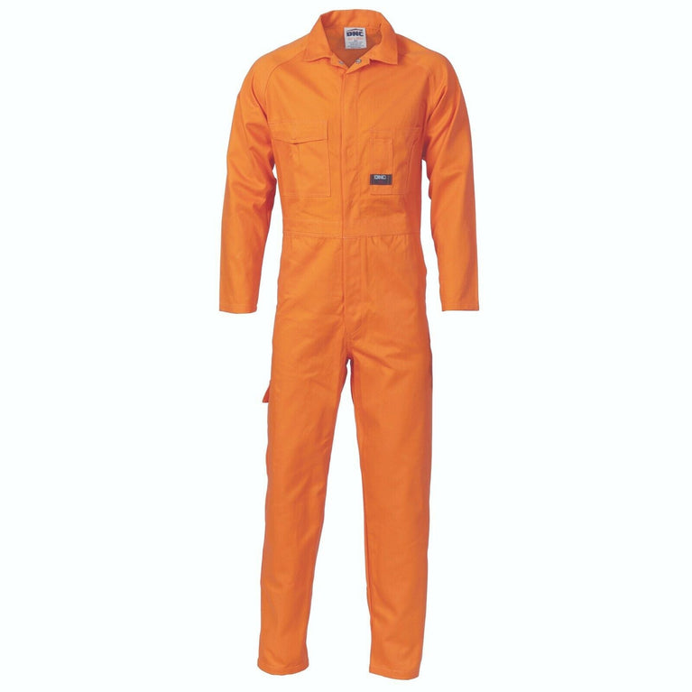 DNC Workwear Mens Cotton Drill Coverall Hi Vis Work Safety Flame Retardant 3101