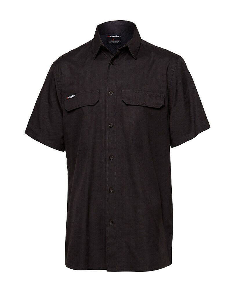 KingGee Mens Workcool Pro Shirt S/S Tough Stretch Ripstop Cotton Work K14022