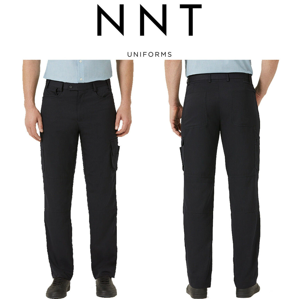 Mens NNT UNIFORMS P/V Gaberdine Flex Waist Cargo Navy Business Work Pants CATClD