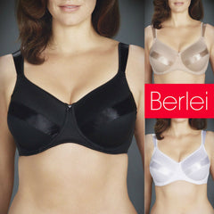 Womens Berlei Sexy Minimising Underwire Bra Satin Straps Comfortable Y516SB