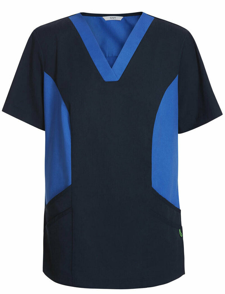 NNT Womens V-Neck Contrast Scrub Top Nurse Work Comfortable Uniform CATU5B