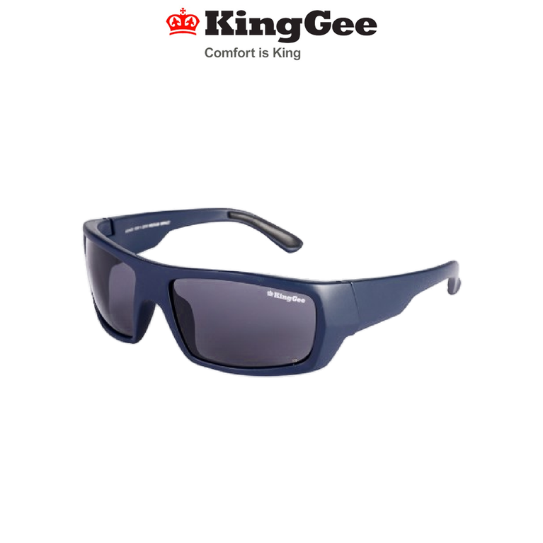 KingGee Unisex Amour Smoke Work Safety Glasses Smoke Lens Mat Blue K99070