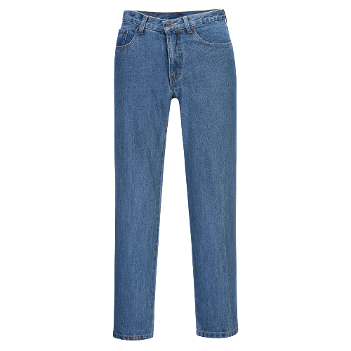 Portwest Denim Pants Preshrunk Blue Cotton Denim Jeans Metal
