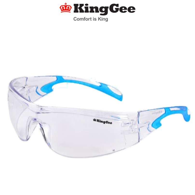 KingGee Unisex Drill Clear Work Safety Glasses Workwear Smoke Lens K99063