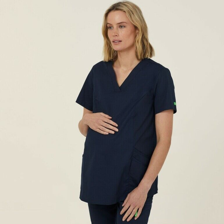 NNT Uniform Womens Next Gen Anti Bacterial Maternity Scrub Top V Neck CATULJ