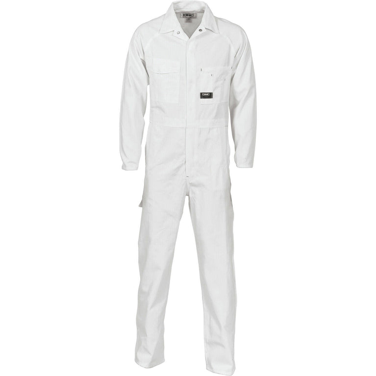 DNC Workwear Mens Cotton Drill Coverall Hi Vis Work Safety Flame Retardant 3101