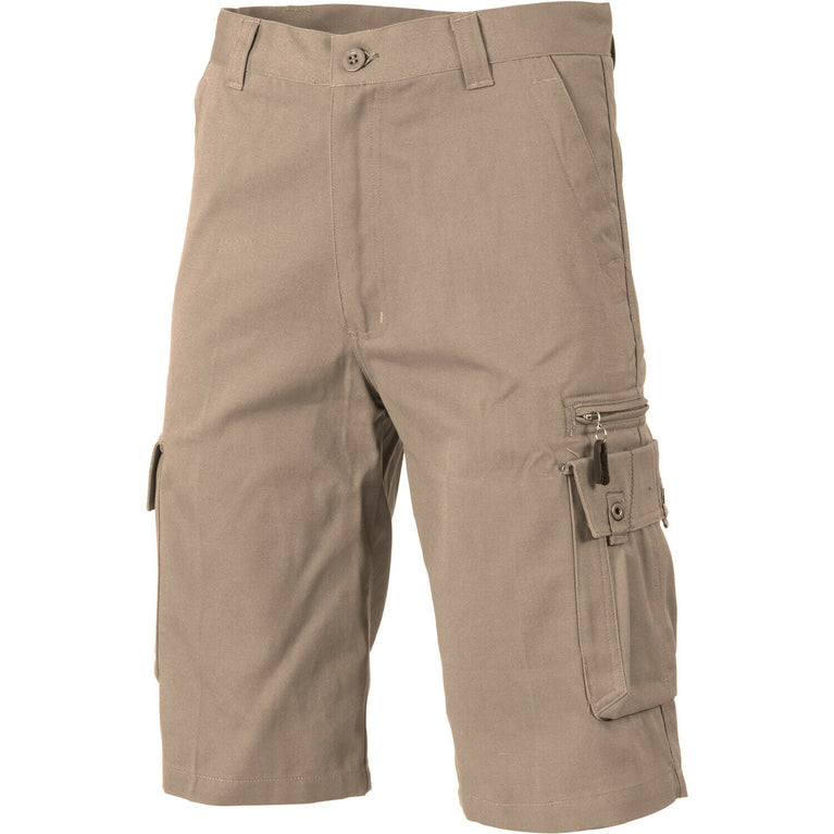 DNC Workwear Men Island Duck Weave Cargo Shorts Flame Retardant Tough Work 5433